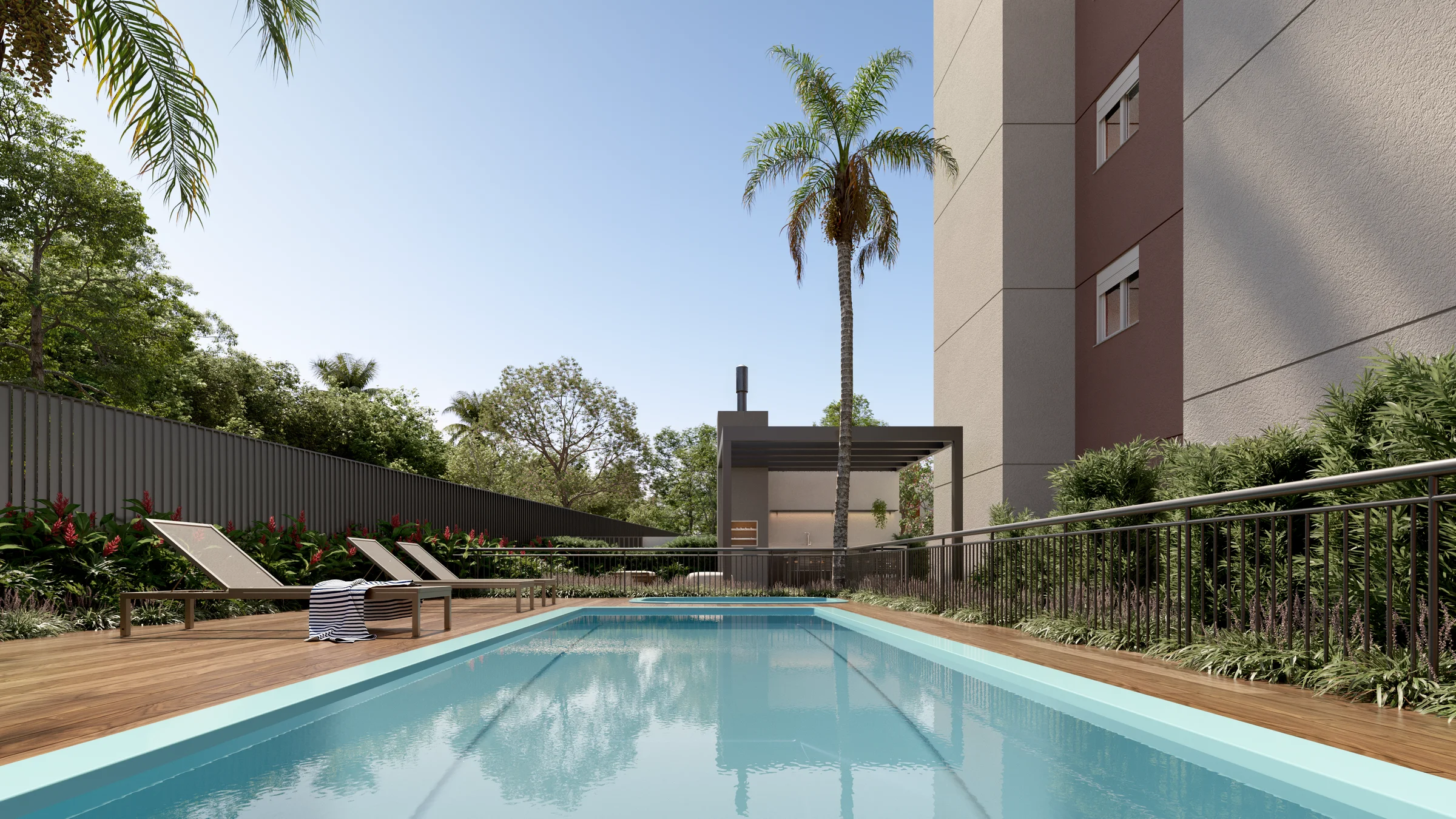 Piscina — Hi! Canoas, perspectiva ilustrativa